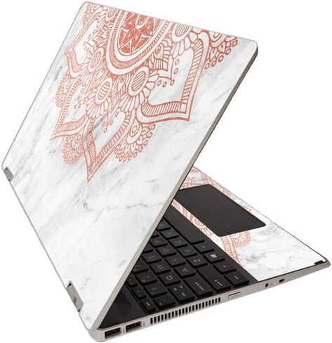 غلاف لامع لامع من MightySkins لجهاز HP Pavilion x360 مقاس 15 بوصة (2020) - نمط ذهبي وردي | لمسة نهائية لامعة واقية ومتينة شديدة اللمعان | سهل التطبيق والإزالة وتغيير الأنماط | صنع في الولايات المتحدة الأمريكية in Kuwait