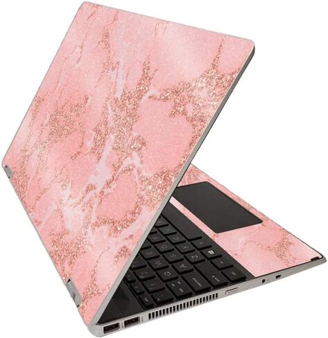 غلاف لامع لامع من MightySkins لجهاز HP Pavilion x360 مقاس 15 بوصة (2020) - نمط ذهبي وردي | لمسة نهائية لامعة واقية ومتينة شديدة اللمعان | سهل التطبيق والإزالة وتغيير الأنماط | صنع في الولايات المتحدة الأمريكية in Kuwait