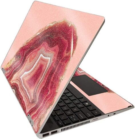 غلاف لامع لامع من MightySkins لجهاز HP Pavilion x360 مقاس 15 بوصة (2020) - نمط ذهبي وردي | لمسة نهائية لامعة واقية ومتينة شديدة اللمعان | سهل التطبيق والإزالة وتغيير الأنماط | صنع في الولايات المتحدة الأمريكية in Kuwait