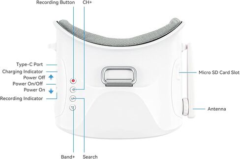بيتا اف ابي اف نظارات VR 03 FPV مع وظيفة DVR هوائي قابل للاستبدال 5.8G 48CH 4.3 انش 800 × 480px HD LCD NTSC/PAL يدعم إعادة التسجيل متوافق مع طائرة سباق منظور الشخص الاول مثل طائرات سيتوس ميتيور in Kuwait