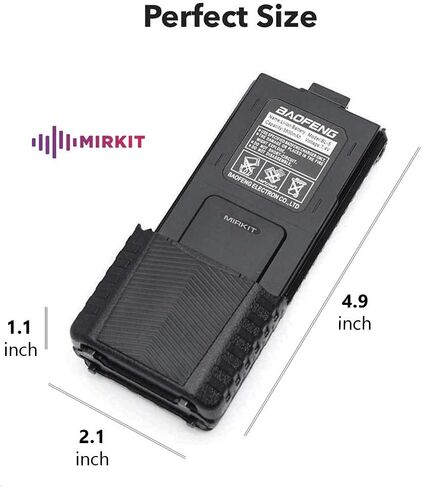 مجموعة ملحقات MIRKIT Baofeng: بطارية Baofeng BL-5L 3800mah مع كابل شحن USB Baofeng متوافق مع راديو Baofeng UV- 5R MK2 MK3 MK4 MK5 BF-F8HP UV-5RX3 RD-5R UV-5RTP UV-5X3 in Kuwait