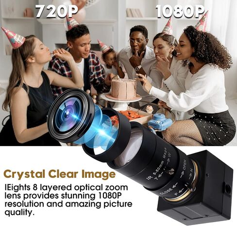 كاميرا USB 1080 بكسل مع تكبير 5-50 مم كاميرا ويب بتركيز متغير وكاميرا كمبيوتر عالية السرعة صغيرة UVC USB2.0 USB مع كاميرا للكمبيوتر الصناعي وكاميرا فيديو مقربة قابلة للتكبير 100 إطار في الثانية و60 إطارًا في الثانية كاميرا ويب in Kuwait