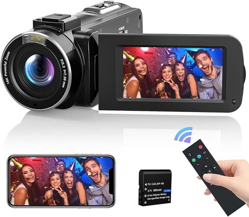 DSOEKEU Video Camera Camcorder 1080P 36 MP Full HD Video Camera for YouTube with WiFi Vlogging Camera IR Night Vision Digital Camera Recorder 16X Digital Remote Control Camcorders Camera,1 Battery in Kuwait