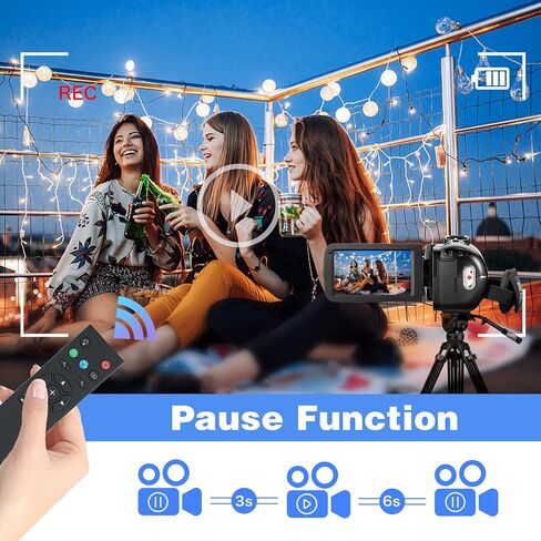 DSOEKEU Video Camera Camcorder 1080P 36 MP Full HD Video Camera for YouTube with WiFi Vlogging Camera IR Night Vision Digital Camera Recorder 16X Digital Remote Control Camcorders Camera,1 Battery in Kuwait