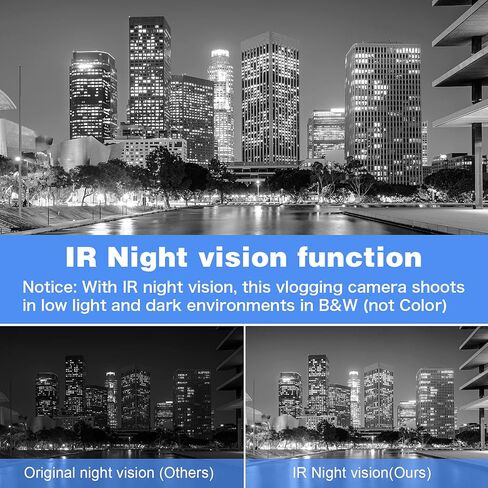 DSOEKEU Video Camera Camcorder 1080P 36 MP Full HD Video Camera for YouTube with WiFi Vlogging Camera IR Night Vision Digital Camera Recorder 16X Digital Remote Control Camcorders Camera,1 Battery in Kuwait