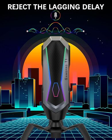 HIIRII USB Microphone, Computer Gaming Microphone for PC Recording, Streaming,Podcast,USB Gaming Mic Campatible with Desktop Laptop,Gamepro-T1 in Saudi Arabia