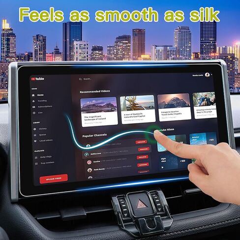 واقي شاشة سيارة مقاس 12 بوصة، 2021-2024 ملحقات شاشة اللمس Ford Bronco Navigation لشاشة GPS وواقي زجاجي مقسى متوافق مع 2021 2022 2023 2024 Ford Bronco Raptor/Outer Banks/Badlands/Wildtrak/Everglades/Heritage Limited - HD شفاف in Kuwait