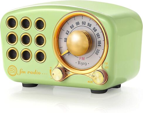 Retro Bluetooth Speaker, Vintage Radio-Greadio FM Radio with Old Fashioned Classic Style, Strong Bass Enhancement, Loud Volume, Bluetooth 5.0 Wireless Connection, TF Card and MP3 Player (Blue) in Kuwait