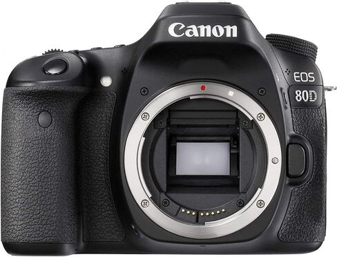 Canon EOS 80D DSLR Camera (Body Only) (1263C004) + 64GB Card + Case + Corel Photo Software + LPE6 Battery + Card Reader + Flex Tripod + HDMI Cable + Hand Strap + More (Renewed) in Saudi Arabia