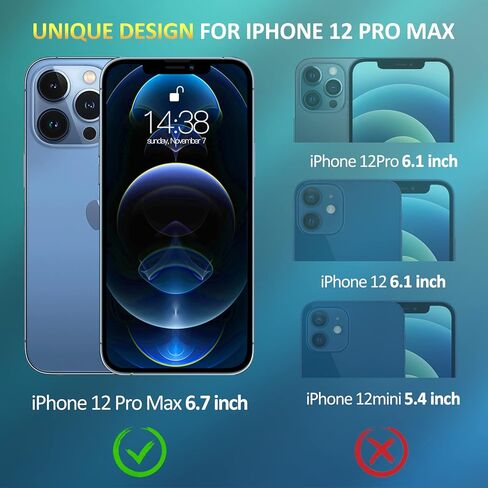 [3+3 عبوات] واقيات شاشة من الزجاج المقسى وواقي عدسة الكاميرا لهاتف iPhone 12 Pro Max 6.7 بوصة، [مضاد للخدش]، [صلابة 9H]، [مضاد لبصمات الأصابع]، [سهل التركيب]، [خالٍ من الفقاعات]، [ رقيقة جدا] in Kuwait