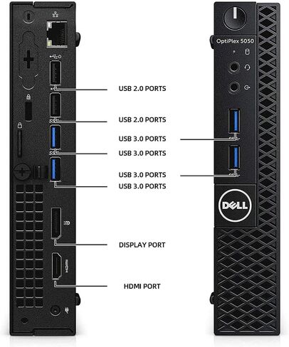 Dell OptiPlex 5050 Micro Form Factor (Intel Core i5-7600T, 32GB DDR4, 512GB SSD) WiFi, DP, HDMI, Windows 10 Pro (Renewed) ¦ in Saudi Arabia