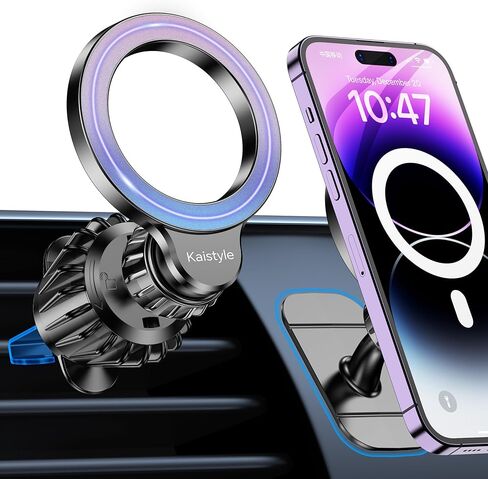 فتحة تهوية لتثبيت السيارة على iPhone 【20 مغناطيسًا قويًا 】حامل هاتف Magsafe للوحة قيادة السيارة بدون استخدام اليدين مغناطيسي MagSafe حامل هاتف للوحة قيادة السيارة لهاتف Apple iPhone 15 Pro Max Plus 14 13 12 Mag Safe Case in Kuwait