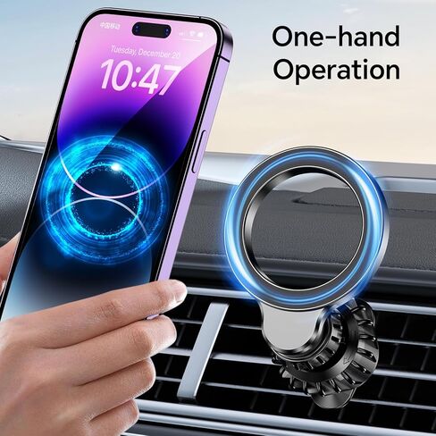 فتحة تهوية لتثبيت السيارة على iPhone 【20 مغناطيسًا قويًا 】حامل هاتف Magsafe للوحة قيادة السيارة بدون استخدام اليدين مغناطيسي MagSafe حامل هاتف للوحة قيادة السيارة لهاتف Apple iPhone 15 Pro Max Plus 14 13 12 Mag Safe Case in Kuwait