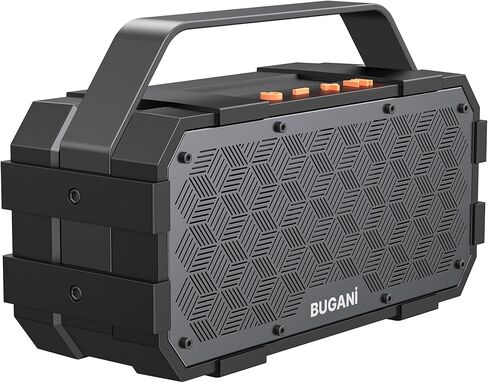 BUGANI Bluetooth Speakers, 40W Loud Portable Wireless Bluetooth Speaker, 24H Playtime Outdoor Speaker, Stereo Sound Rich Bass, TWS Pairing, Built-in Mic Supports TF Card, AUX for Party Outdoor Camping in Kuwait