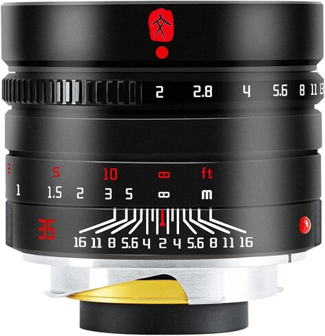 7 artisans 35mm F2.0 Full Frame Classic Human Focus Lens Compatible for Leica M-Mount Cameras Like Leica M-M Leica M240 Leica M3 Leica M6 Leica M7 Leica M8 Leica M9 Leica M9p Leica M10 New Version in Saudi Arabia