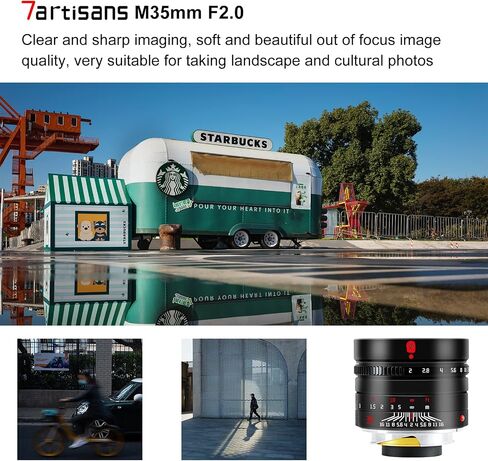 7 artisans 35mm F2.0 Full Frame Classic Human Focus Lens Compatible for Leica M-Mount Cameras Like Leica M-M Leica M240 Leica M3 Leica M6 Leica M7 Leica M8 Leica M9 Leica M9p Leica M10 New Version in Saudi Arabia