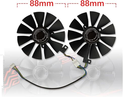 Cavabien 88MM FDC10U12S9-C 12V 0.45A GPU مروحة تبريد بطاقة الجرافيك ASUS GTX 1060 1070Ti GTX1060 GTX1070Ti RX 470 RX 570 RX 580 RX470 RX570 RX580 Dual OC Graphics Card مروحة تبريد in Kuwait