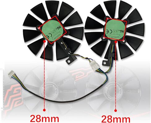 Cavabien 88MM FDC10U12S9-C 12V 0.45A GPU مروحة تبريد بطاقة الجرافيك ASUS GTX 1060 1070Ti GTX1060 GTX1070Ti RX 470 RX 570 RX 580 RX470 RX570 RX580 Dual OC Graphics Card مروحة تبريد in Kuwait