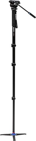 Benro A48FD Aluminum Video Monopod with S4PRO Fluid Head – 3-Leg Base, Smooth Pan/Tilt Motion, Sliding Quick-Release Plate & Travel-Friendly Support for Video Creators (A48FDS4PRO) in Saudi Arabia