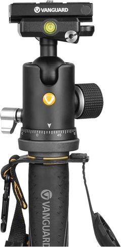 حامل أحادي من ألياف الكربون من فانجارد VEO2SCM-264TBP120T مع أقدام ثلاثية الحامل ورأس كروي VEO BP-120T مع حامل مدمج للهاتف الذكي، رمادي داكن in Kuwait