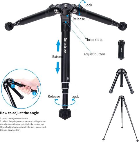 Smatree Metal Mini Tripod,Desktop Tabletop Stand Tripod | for GoPro Hero Camera/Osmo Mobile/hohem Gimbal Handle Grip Stabilizer/Smooth 4/Crane Plus/Crane 2/Vimble 2/Ronin-S Etc in Saudi Arabia