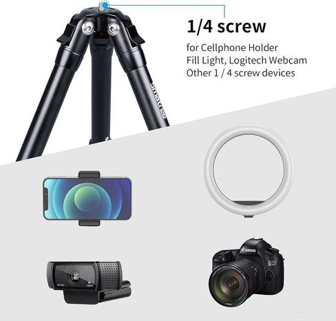 Smatree Metal Mini Tripod,Desktop Tabletop Stand Tripod | for GoPro Hero Camera/Osmo Mobile/hohem Gimbal Handle Grip Stabilizer/Smooth 4/Crane Plus/Crane 2/Vimble 2/Ronin-S Etc in Saudi Arabia