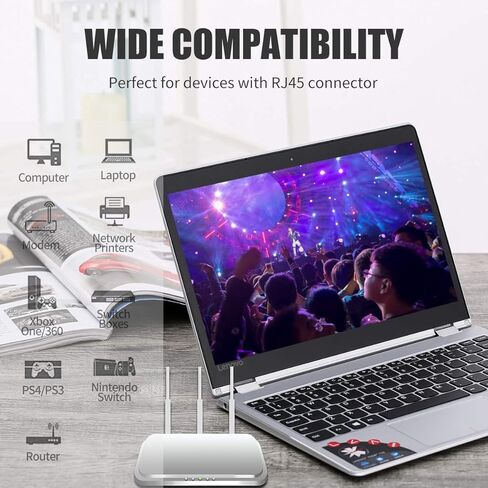 BIFALE Cat8 كابل إيثرنت 40 قدمًا، كابل Cat8 خارجي PE سترة SSTP شديد التحمل ثلاثي محمي داخل الجدار، كابل شبكة Cat8 LAN 40 جيجابت في الثانية 2000 ميجا هرتز 26AWG، مقاوم للماء/الأشعة فوق البنفسجية، مدفون مباشرة للمودم وجهاز التوجيه in Kuwait