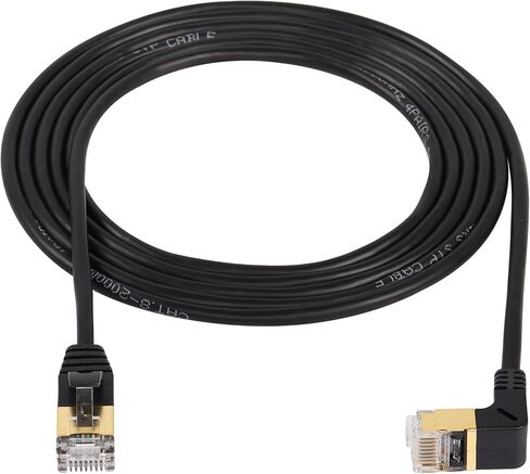 SinLoon 90 Degree Cat8 Ethernet Cable, High Speed 40Gbps 2000Mhz Network Cord, with Gold Plated Plug SFTP Wires CAT8 RJ45 Connector Gaming LAN Cable,for Gaming PC PS Xbox Modem (UP 0.3M/1FT) in Saudi Arabia