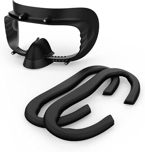 دعامة واجهة الوجه بمشبك مغناطيسي وغطاء وجه من الجلد الصناعي من ايه ام في ار بديل لجهاز اتش بي ريفيرب G2 V1/V2، مع ملحقات وسادة انف مضادة للتسرب in Kuwait