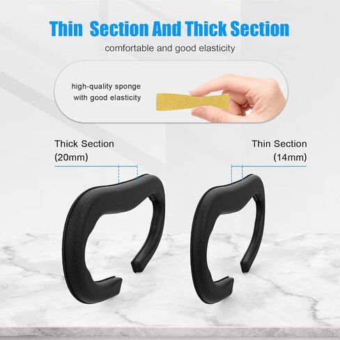 دعامة واجهة الوجه بمشبك مغناطيسي وغطاء وجه من الجلد الصناعي من ايه ام في ار بديل لجهاز اتش بي ريفيرب G2 V1/V2، مع ملحقات وسادة انف مضادة للتسرب in Kuwait