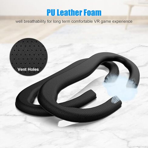 دعامة واجهة الوجه بمشبك مغناطيسي وغطاء وجه من الجلد الصناعي من ايه ام في ار بديل لجهاز اتش بي ريفيرب G2 V1/V2، مع ملحقات وسادة انف مضادة للتسرب in Kuwait