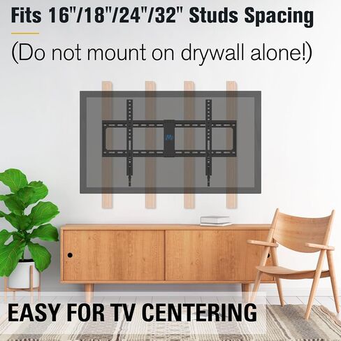 Mounting Dream Fixed TV Wall Mount, Low Profile Wall Mount TV Bracket for Most 42-90 Inch TVs, Flush TV Mount for Space Saving, Fits 16", 18‘', 24", 32" Studs, Max VESA 800x400mm and 132lbs MD2361-32 in Saudi Arabia