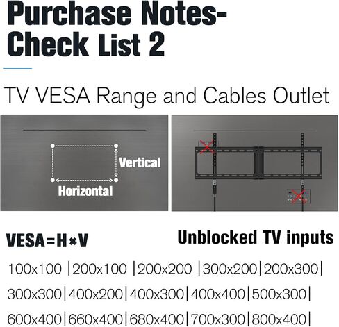 Mounting Dream Fixed TV Wall Mount, Low Profile Wall Mount TV Bracket for Most 42-90 Inch TVs, Flush TV Mount for Space Saving, Fits 16", 18‘', 24", 32" Studs, Max VESA 800x400mm and 132lbs MD2361-32 in Saudi Arabia