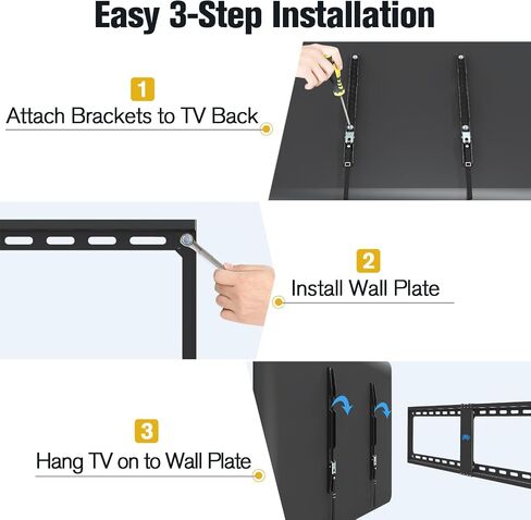 Mounting Dream Fixed TV Wall Mount, Low Profile Wall Mount TV Bracket for Most 42-90 Inch TVs, Flush TV Mount for Space Saving, Fits 16", 18‘', 24", 32" Studs, Max VESA 800x400mm and 132lbs MD2361-32 in Saudi Arabia