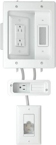 SANUS Ultimate in-Wall Cable Management Kit for Mounted TV & Soundbar - Includes Soundbar & TV Wire Management - Conceals Power, HDMI, Optical, and Low-Voltage Wires Behind Wall Model: WSIWPSB1 in Saudi Arabia