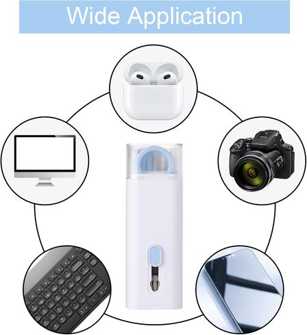 مجموعة التنظيف الإلكترونية 7 في 1 من Doter، مجموعة تنظيف لوحة المفاتيح مع فرشاة، مجموعة تنظيف متعددة الوظائف لأجهزة Airpods pro/الكمبيوتر المحمول/الهاتف/الكمبيوتر/الشاشة (أزرق) in Kuwait