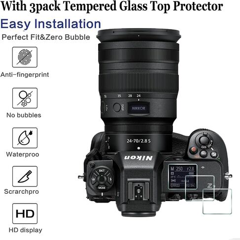debous LCD +TOP Screen Protector Compatible for Nikon Z9 8 Z 8 9 Camera, Anti-scratch Tempered Glass Hard Protective Film Cover Hot Show Level include(3+3+2pack) in Saudi Arabia