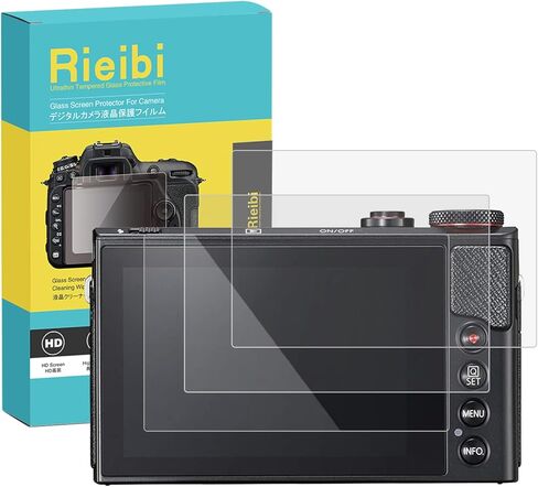 (3 عبوات) واقي شاشة Rieibi لكاميرا Canon PowerShot G9X Mark II G7X Mark II G5X Mark II الرقمية، طبقة من الزجاج المقسى لكاميرا Canon G9XII G7XII G5XII مضادة لبصمات الأصابع ومضادة للخدش in Saudi Arabia