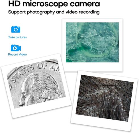 4K Digital Microscope for iPhone Android Phone and Windows Mac PC | 3840x2160p Wireless Handheld Microscope Camera, Portable WiFi Microscope for Adults and Kids in Saudi Arabia