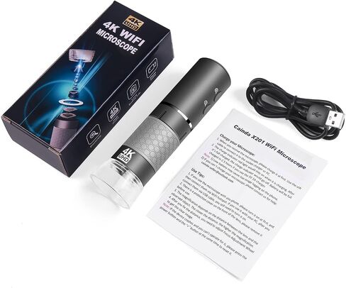 4K Digital Microscope for iPhone Android Phone and Windows Mac PC | 3840x2160p Wireless Handheld Microscope Camera, Portable WiFi Microscope for Adults and Kids in Saudi Arabia
