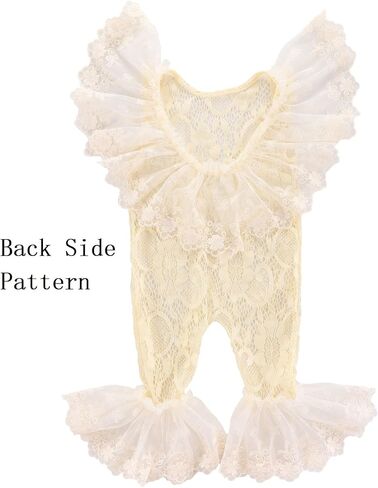 Holibeat Newborn Girl Photography Props Baby Photoshoot Outfits Infant Lace Romper Costume 0-2M in Saudi Arabia