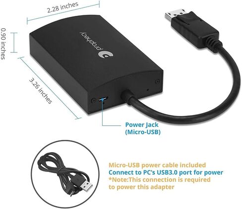 gofanco Prophecy 1x2 DisplayPort 1.2 to 2 Port HDMI Multi Monitor Adapter – DP to Dual HDMI MST Hub w. Extended Display Mode, 4K @30Hz, for Windows PCs, Not Mac OS Compatible, TAA Compliant in Saudi Arabia