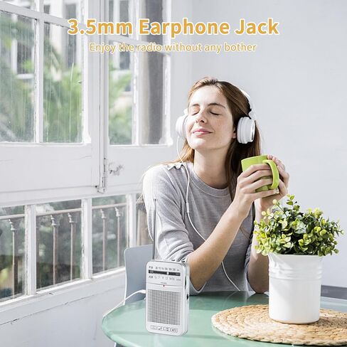 راديو ONGTEED المحمول AM FM Walkman، بطارية مدمجة قابلة لإعادة الشحن بقدرة 500 مللي أمبير في الساعة أو راديو جيب ترانزستور يعمل ببطارية 2AA مع مكبر صوت عالٍ، يدعم USB، بطاقة TF، مقبس سماعة رأس للركض والمشي in Kuwait