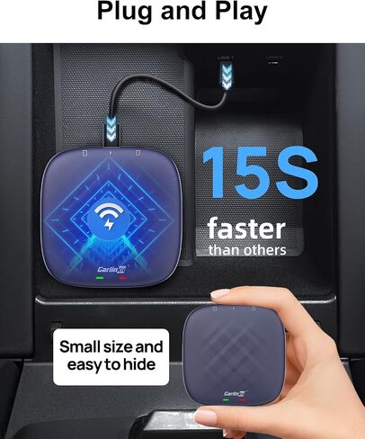 محول CarlinKit Android AI Box-2023 الجديد مع Android 13.0/Netflix/YouTube/Wireless CarPlay&Android Auto/GPS/4G، صندوق البث السحري لـ CarPlay السلكية وشاشة اللمس للسيارة، 8+128 جيجابايت مع منفذ بطاقة SIM/TF in Saudi Arabia