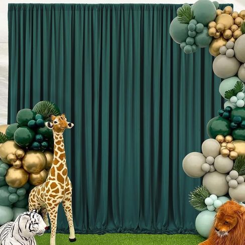 50ft x 10ft Ivory Backdrop Curtain for Wedding Ivory Wrinkle Free Backdrop Drapes Panels for Parties Baby Shower Bridal Shower Birthday Photo Photography Polyester Fabric Background Decoration in Saudi Arabia