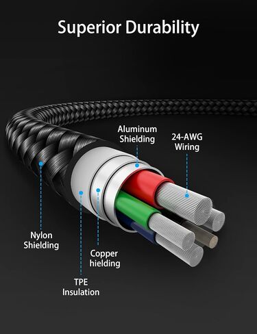 2FT USB A to Lightning Cable, 3Pack iPhone Charger Cord for iPhone 14/13/12 in Kuwait