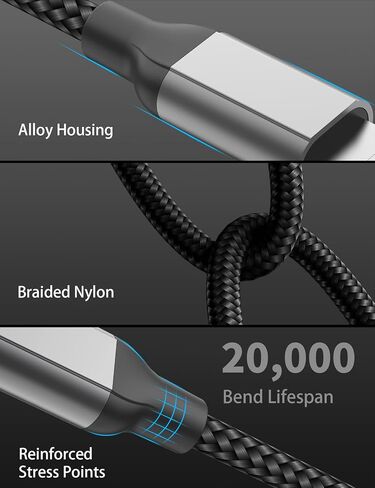 2FT USB A to Lightning Cable, 3Pack iPhone Charger Cord for iPhone 14/13/12 in Kuwait