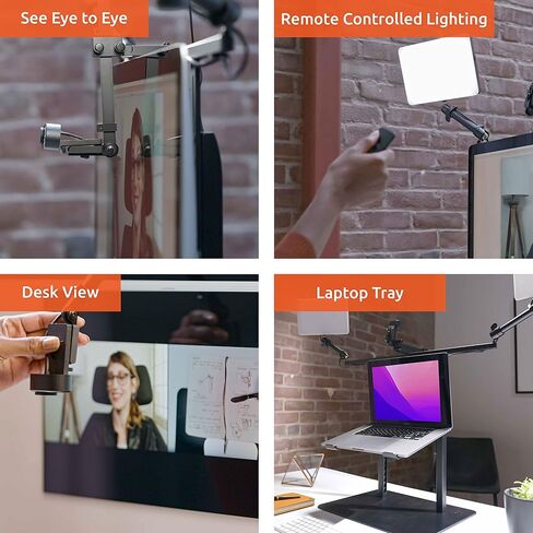 Altwork TruVue Webcam Lighting & Center Screen Webcam Mount with Desk Stand|LED Video Conferencing Lighting Adjustable Brightness, Color Temperature|for iMacs & Other Monitors Without VESA in Saudi Arabia