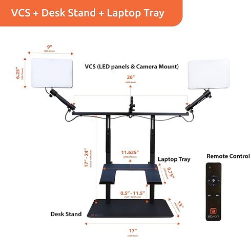 Altwork TruVue Webcam Lighting & Center Screen Webcam Mount with Desk Stand|LED Video Conferencing Lighting Adjustable Brightness, Color Temperature|for iMacs & Other Monitors Without VESA in Saudi Arabia