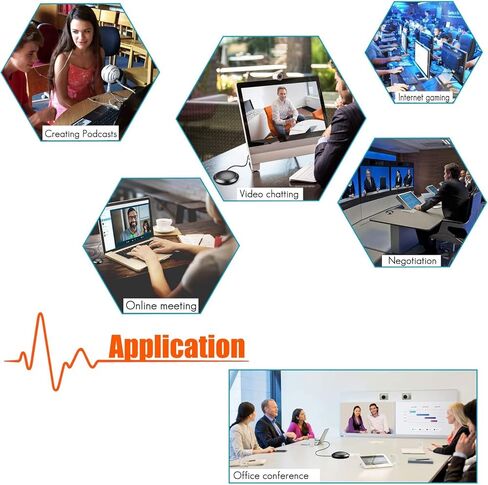 ميكروفون كمبيوتر USB، توصيل ميكروفون USB للمؤتمرات وتشغيل ميكروفونات الكمبيوتر المحمول بمكثف متعدد الاتجاهات للاجتماعات/الفصل عبر الإنترنت، سكايب، التسجيل، الدردشة، التكبير/التصغير، (Windows/Mac OS X) in Kuwait